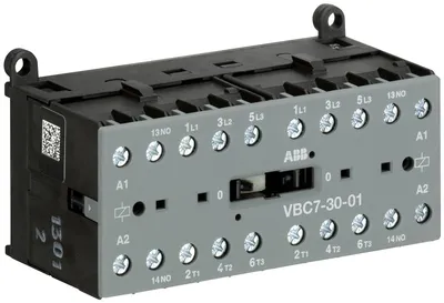 ABB GJL1313901R0015 – Mini Reversing Contactor VBC7 220 ... 240 V DC - 3 NO - 0 NC - Screw Terminals ABB GJL1313901R0015 – Mini Reversing Contactor VBC7 220 ... 240 V DC - 3 NO - 0 NC - Screw Terminals