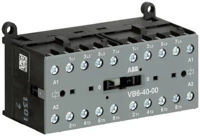 ABB GJL1211901R8000 – Mini Reversing Contactor VB6 220 ... 240 V AC - 4 NO - 0 NC - Screw Terminals