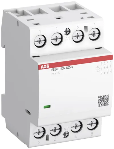 ABB 1SAE351221R0140 – ESB63-40N-DC-B Installation Contactor for Air Temperature Near the Contactor = 85 °C, 2 Poles in Parallel 80 A - 4 NO - 0 NC - 24 V DC - Control Circuit DC ABB 1SAE351221R0140 – ESB63-40N-DC-B Installation Contactor for Air Temperature Near the Contactor = 85 °C, 2 Poles in Parallel 80 A - 4 NO - 0 NC - 24 V DC - Control Circuit DC
