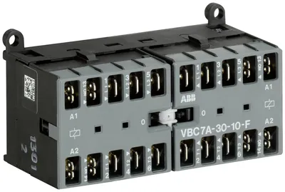 ABB GJL1313913R0101 – Mini Reversing Contactor VBC7A 24 V DC - 3 NO - 0 NC - Flat-Pin Connections ABB GJL1313913R0101 – Mini Reversing Contactor VBC7A 24 V DC - 3 NO - 0 NC - Flat-Pin Connections