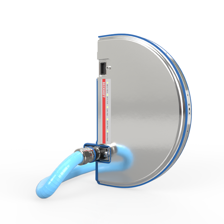 Motor module, 180° curved segment, with straight infeed
