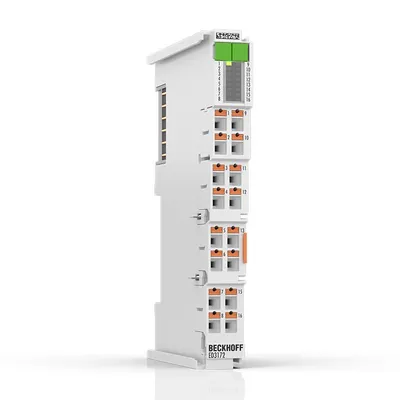 Beckhoff ED3172 – EtherCAT Terminal, 2-channel analog input, multi-function, ±10 V, ±20 mA, 16 bit, 10 ksps, push-in Beckhoff ED3172 – EtherCAT Terminal, 2-channel analog input, multi-function, ±10 V, ±20 mA, 16 bit, 10 ksps, push-in