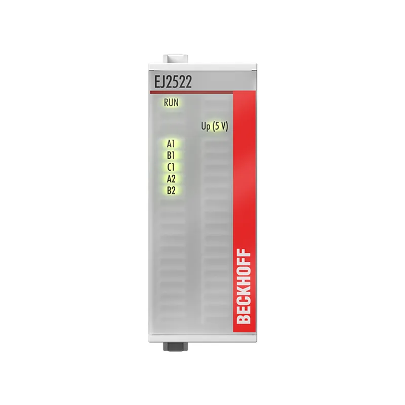 EtherCAT plug-in module, 2-channel pulse train output, incr. enc. simulation, RS422, 50 mA