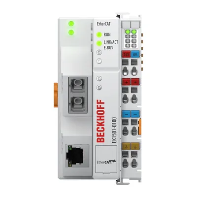 Beckhoff EK1501-0100 – EtherCAT Coupler, media converter (multi-mode fiber optic, RJ45 OUT) with ID switch Beckhoff EK1501-0100 – EtherCAT Coupler, media converter (multi-mode fiber optic, RJ45 OUT) with ID switch