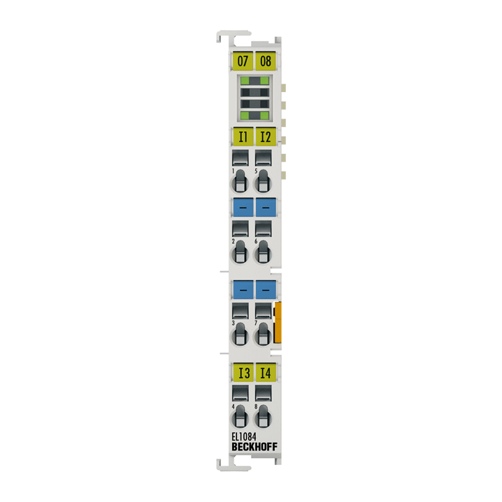EtherCAT Terminal, 4-channel digital input, 24 V DC, 3 ms, ground switching