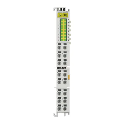 EtherCAT Terminal, 8-channel digital input + 8-channel digital output, 24 V DC, 3 ms, 0.5 A
