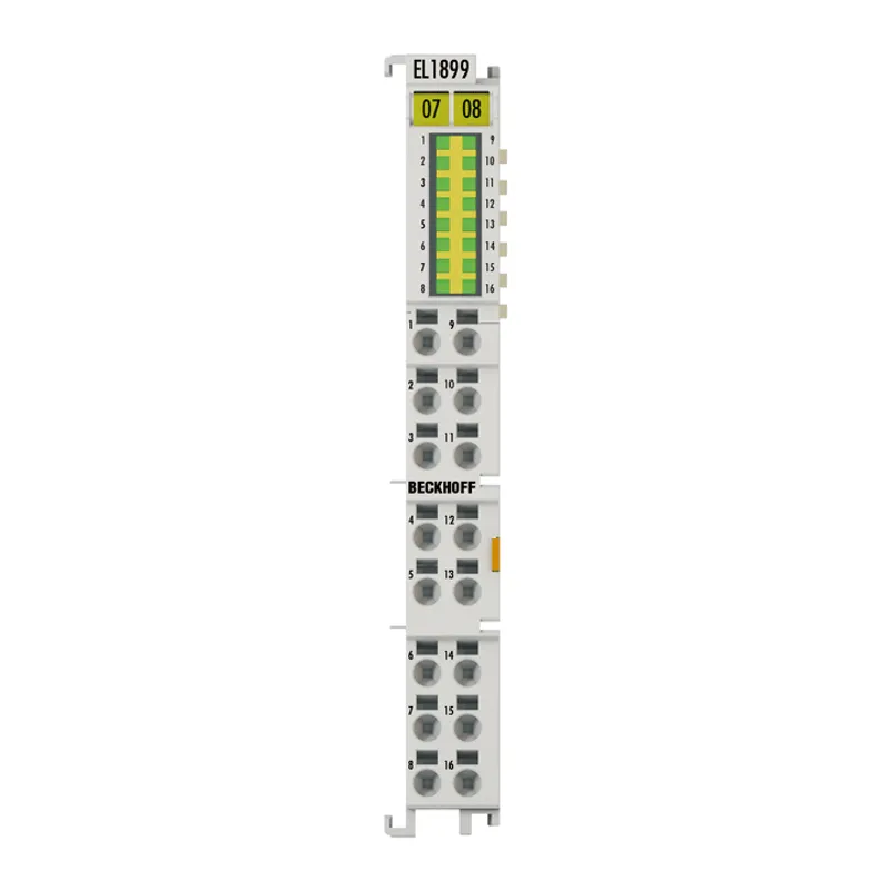 EtherCAT Terminal, 16-channel digital input, 24 V DC, 10 µs, ground switching