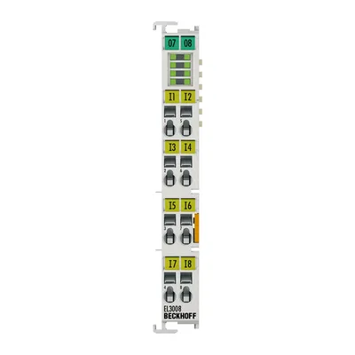 EtherCAT Terminal, 8-channel analog input, voltage, ±10 V, 12 bit, single-ended