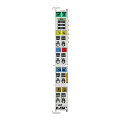 EtherCAT Terminal, 2-channel analog input, voltage, 0…10 V, 12 bit, single-ended