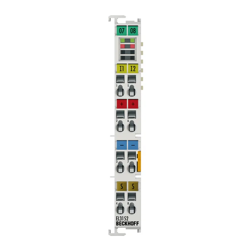 EtherCAT Terminal, 2-channel analog input, current, 4…20 mA, 16 bit, single-ended