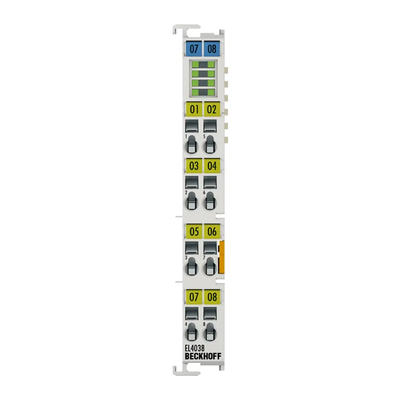 EtherCAT Terminal, 8-channel analog output, voltage, ±10 V, 12 bit