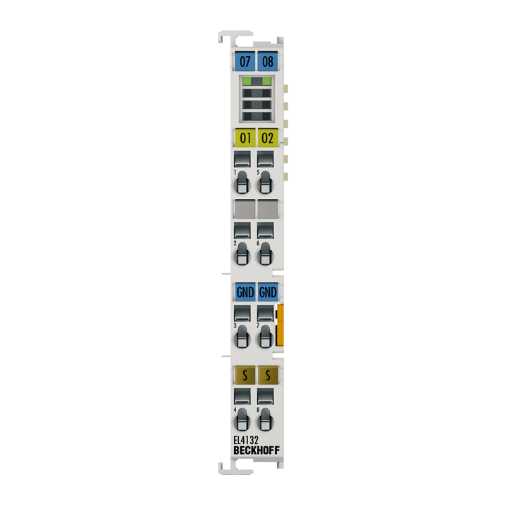 EtherCAT Terminal, 2-channel analog output, voltage, ±10 V, 16 bit
