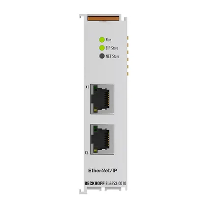 Beckhoff EL6653-0010 – EtherCAT Terminal, 2-port communication interface, EtherNet/IP™, adapter Beckhoff EL6653-0010 – EtherCAT Terminal, 2-port communication interface, EtherNet/IP™, adapter