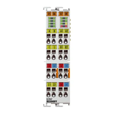 Beckhoff EL7047 – EtherCAT Terminal, 1-channel motion interface, stepper motor, 48 V DC, 5 A, vector control, with incremental encoder Beckhoff EL7047 – EtherCAT Terminal, 1-channel motion interface, stepper motor, 48 V DC, 5 A, vector control, with incremental encoder