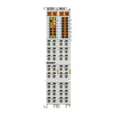Beckhoff EL7221-9014 – EtherCAT Terminal, 1-channel motion interface, servomotor, 48 V DC, 8 A, OCT, suitable for STO applications Beckhoff EL7221-9014 – EtherCAT Terminal, 1-channel motion interface, servomotor, 48 V DC, 8 A, OCT, suitable for STO applications