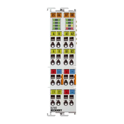 Beckhoff EL7342 – EtherCAT Terminal, 2-channel motion interface, DC motor, 48 V DC, 3.5 A Beckhoff EL7342 – EtherCAT Terminal, 2-channel motion interface, DC motor, 48 V DC, 3.5 A