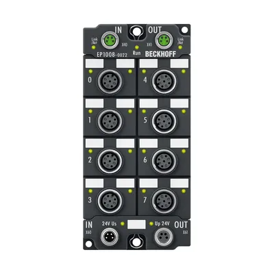 Beckhoff EP1008-0022 – EtherCAT Box, 8-channel digital input, 24 V DC, 3 ms, M12 Beckhoff EP1008-0022 – EtherCAT Box, 8-channel digital input, 24 V DC, 3 ms, M12