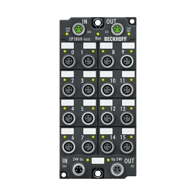 Beckhoff EP1809-0021 – EtherCAT Box, 16-channel digital input, 24 V DC, 3 ms, M8 Beckhoff EP1809-0021 – EtherCAT Box, 16-channel digital input, 24 V DC, 3 ms, M8
