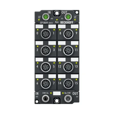 Beckhoff EP1809-0022 – EtherCAT Box, 16-channel digital input, 24 V DC, 3 ms, M12 Beckhoff EP1809-0022 – EtherCAT Box, 16-channel digital input, 24 V DC, 3 ms, M12