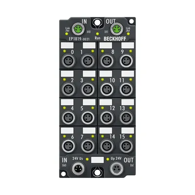 Beckhoff EP1819-0021 – EtherCAT Box, 16-channel digital input, 24 V DC, 10 µs, M8 Beckhoff EP1819-0021 – EtherCAT Box, 16-channel digital input, 24 V DC, 10 µs, M8