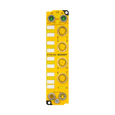 Beckhoff EP1908-0002 – EtherCAT Box, 8-channel digital input, 24 V DC, M12, TwinSAFE Beckhoff EP1908-0002 – EtherCAT Box, 8-channel digital input, 24 V DC, M12, TwinSAFE