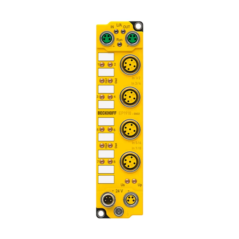 EtherCAT Box, 8-channel digital input, 24 V DC, M12, TwinSAFE, TwinSAFE Logic