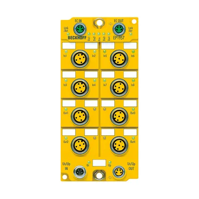 Beckhoff EP1957-0022 – EtherCAT Box, 8-channel digital input + 4-channel digital output, 24 V DC, 0.5 A, M12, TwinSAFE, TwinSAFE Logic Beckhoff EP1957-0022 – EtherCAT Box, 8-channel digital input + 4-channel digital output, 24 V DC, 0.5 A, M12, TwinSAFE, TwinSAFE Logic