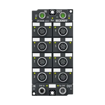 Beckhoff EP2008-0022 – EtherCAT Box, 8-channel digital output, 24 V DC, 0.5 A, M12 Beckhoff EP2008-0022 – EtherCAT Box, 8-channel digital output, 24 V DC, 0.5 A, M12