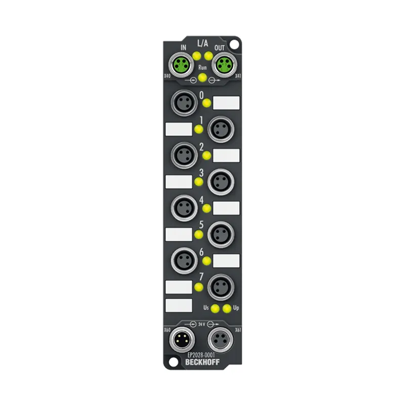 EtherCAT Box, 8-channel digital output, 24 V DC, 2 A, M8