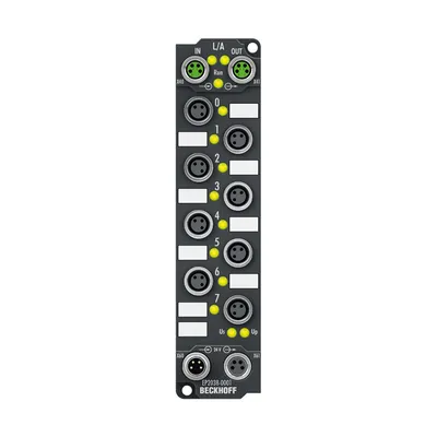Beckhoff EP2038-0001 – EtherCAT Box, 8-channel digital output, 24 V DC, 2 A, M8, with diagnostics Beckhoff EP2038-0001 – EtherCAT Box, 8-channel digital output, 24 V DC, 2 A, M8, with diagnostics