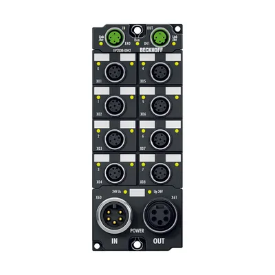 Beckhoff EP2038-0042 – EtherCAT Box, 8-channel digital output, 24 V DC, 2 A, M12, with extended diagnostics Beckhoff EP2038-0042 – EtherCAT Box, 8-channel digital output, 24 V DC, 2 A, M12, with extended diagnostics