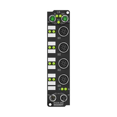 Beckhoff EP2338-2002 – EtherCAT Box, 8-channel digital combi, 24 V DC, 10 µs, 0.5 A, M12 Beckhoff EP2338-2002 – EtherCAT Box, 8-channel digital combi, 24 V DC, 10 µs, 0.5 A, M12