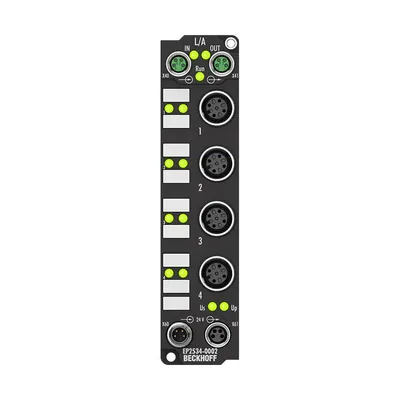 Beckhoff EP2534-0002 – EtherCAT Box, 4-channel PWM output, 24 V DC, 2 A, M12, current-controlled Beckhoff EP2534-0002 – EtherCAT Box, 4-channel PWM output, 24 V DC, 2 A, M12, current-controlled