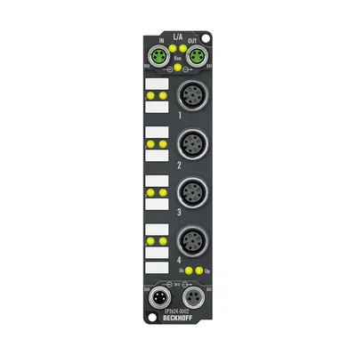 Beckhoff EP2624-0002 – EtherCAT Box, 4-channel relay output, 25 V AC, 30 V DC, 0.5 A AC, 2 A DC, M12 Beckhoff EP2624-0002 – EtherCAT Box, 4-channel relay output, 25 V AC, 30 V DC, 0.5 A AC, 2 A DC, M12