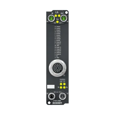 Beckhoff EP2816-0004 – EtherCAT Box, 16-channel digital output, 24 V DC, 0.5 A, M16 Beckhoff EP2816-0004 – EtherCAT Box, 16-channel digital output, 24 V DC, 0.5 A, M16
