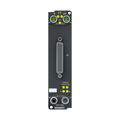 Beckhoff EP2817-0008 – EtherCAT Box, 24-channel digital output, 24 V DC, 0.5 A, D-sub Beckhoff EP2817-0008 – EtherCAT Box, 24-channel digital output, 24 V DC, 0.5 A, D-sub