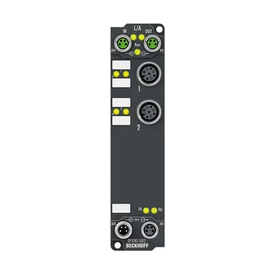Beckhoff EP3182-1002 – EtherCAT Box, 2-channel analog input + 2-channel digital output, multi-function, ±10 V, 0/4…20 mA, 16 bit, single-ended, M12 Beckhoff EP3182-1002 – EtherCAT Box, 2-channel analog input + 2-channel digital output, multi-function, ±10 V, 0/4…20 mA, 16 bit, single-ended, M12