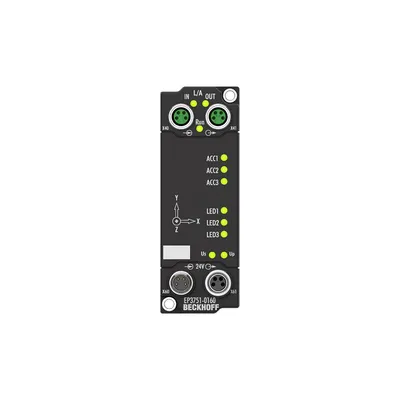 Beckhoff EP3751-0160 – EtherCAT Box, 1-channel, 1 x 3-axis accelerometers Beckhoff EP3751-0160 – EtherCAT Box, 1-channel, 1 x 3-axis accelerometers