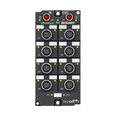 Beckhoff EPP1008-0022 – EtherCAT P Box, 8-channel digital input, 24 V DC, 3 ms, M12 Beckhoff EPP1008-0022 – EtherCAT P Box, 8-channel digital input, 24 V DC, 3 ms, M12