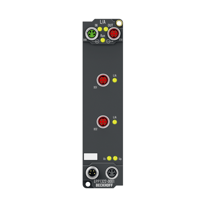 EtherCAT P Box, 2-port EtherCAT-to-EtherCAT P feed-in