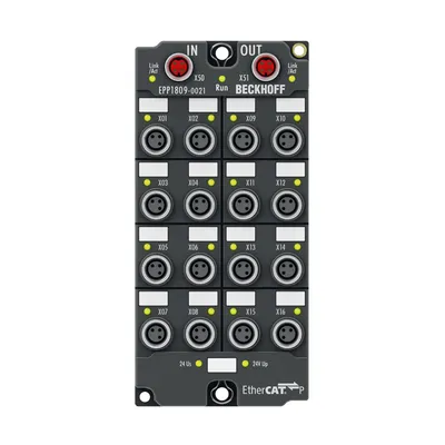Beckhoff EPP1809-0021 – EtherCAT P Box, 16-channel digital input, 24 V DC, 3 ms, M8 Beckhoff EPP1809-0021 – EtherCAT P Box, 16-channel digital input, 24 V DC, 3 ms, M8