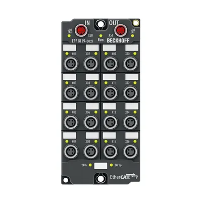 Beckhoff EPP1819-0021 – EtherCAT P Box, 16-channel digital input, 24 V DC, 10 µs, M8 Beckhoff EPP1819-0021 – EtherCAT P Box, 16-channel digital input, 24 V DC, 10 µs, M8