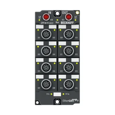 Beckhoff EPP1819-0022 – EtherCAT P Box, 16-channel digital input, 24 V DC, 10 µs, M12 Beckhoff EPP1819-0022 – EtherCAT P Box, 16-channel digital input, 24 V DC, 10 µs, M12