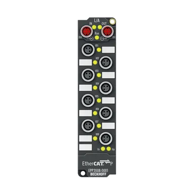 Beckhoff EPP2008-0001 – EtherCAT P Box, 8-channel digital output, 24 V DC, 0.5 A, M8 Beckhoff EPP2008-0001 – EtherCAT P Box, 8-channel digital output, 24 V DC, 0.5 A, M8