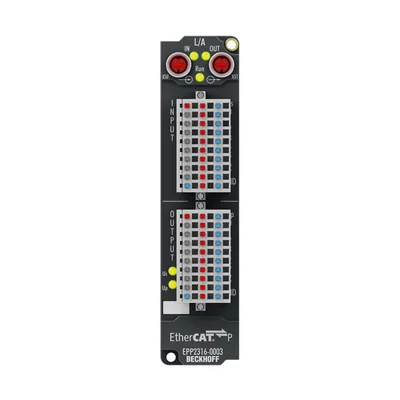 Beckhoff EPP2316-0003 – EtherCAT P Box, 8-channel digital input + 8-channel digital output, 24 V DC, 10 µs, 0.5 A, IP20 connector Beckhoff EPP2316-0003 – EtherCAT P Box, 8-channel digital input + 8-channel digital output, 24 V DC, 10 µs, 0.5 A, IP20 connector