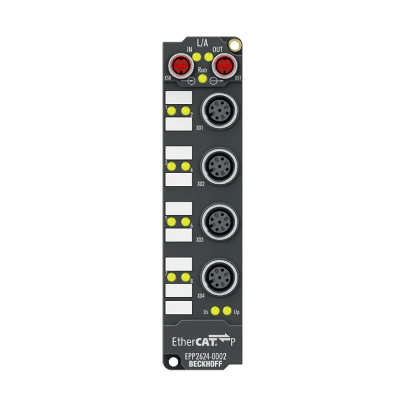 EtherCAT P Box, 4-channel relay output, 25 V AC, 30 V DC, 0.5 A AC, 2 A DC, M12