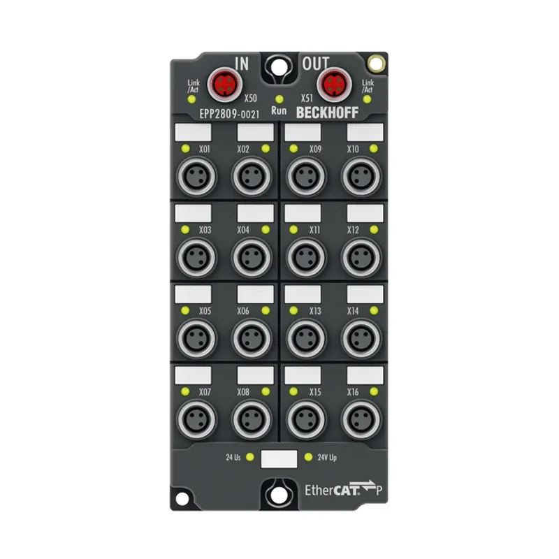 EtherCAT P Box, 16-channel digital output, 24 V DC, 0.5 A, M8