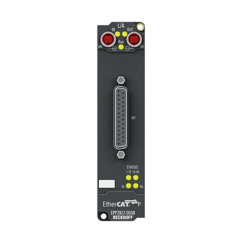 EtherCAT P Box, 24-channel digital output, 24 V DC, 0.5 A, D-sub