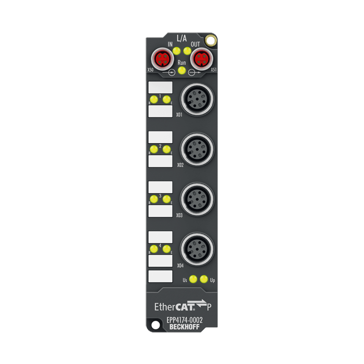 EtherCAT P Box, 4-channel analog output, multi-function, ±10 V, 0/4…20 mA, 16 bit, differential, M12