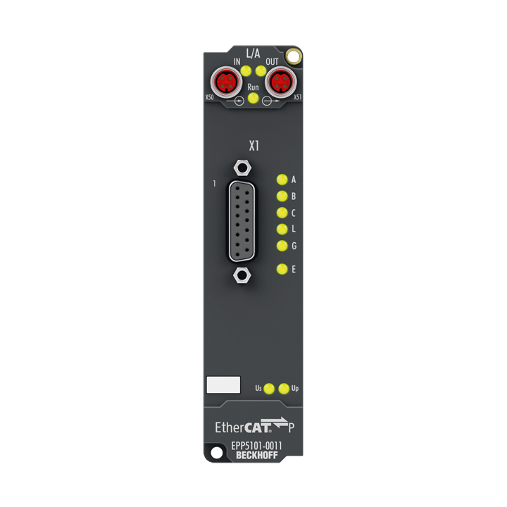 EtherCAT P Box, 1-channel encoder interface, incremental, 5 V DC (DIFF RS422, TTL), 1 MHz, D-sub